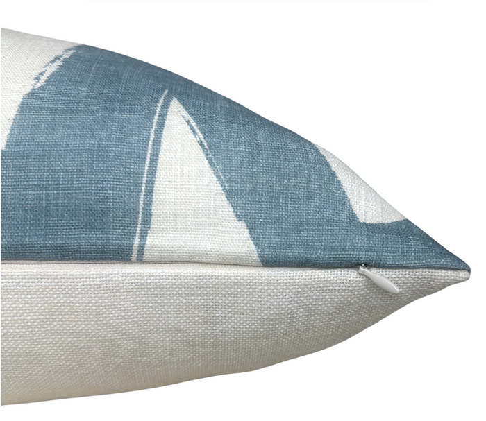 Bold Lines Linen Pillow Cover in Sky