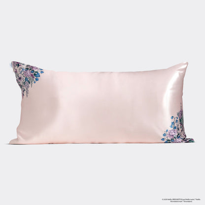 Bridgerton x Kitsch Wisteria Satin Pillowcase — King — lifestyle 1
