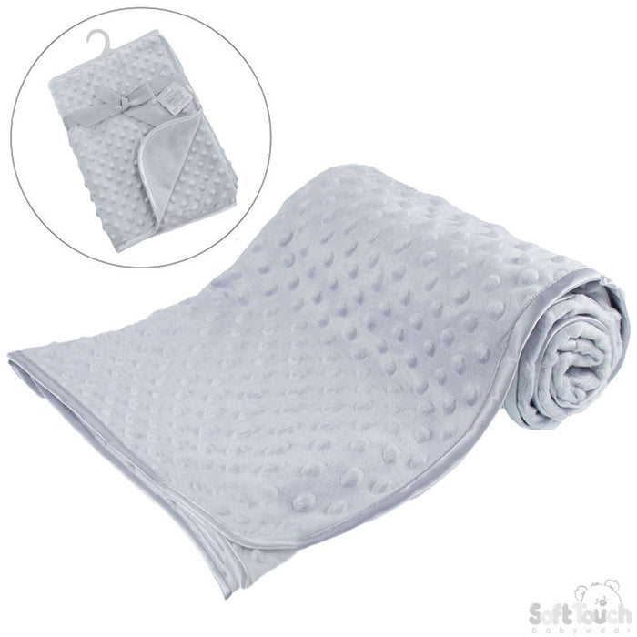 Bubble Fleece Back Wrap - Grey (PK1) FBP80-G (Satin Trim)