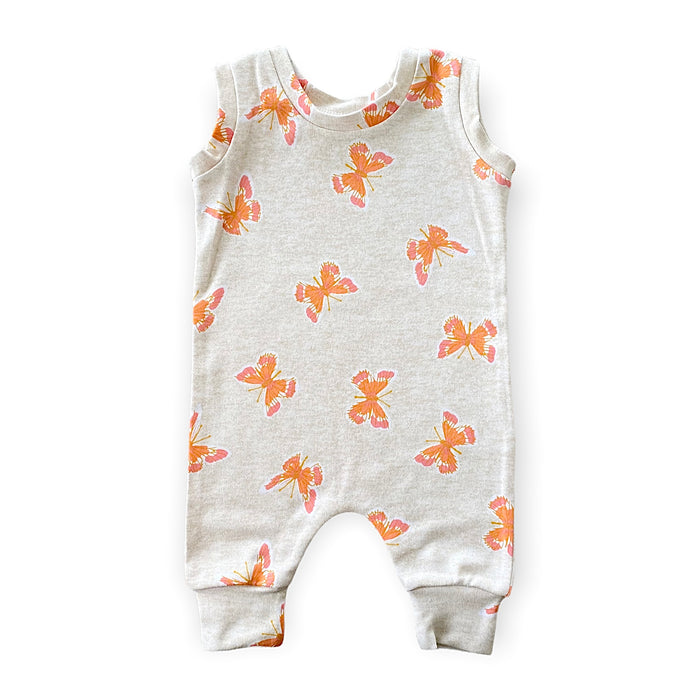 Butterflies on Heather Ivory Harem Romper