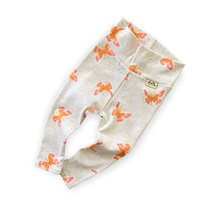 Butterflies on Heather Ivory Leggings and/or Headbands