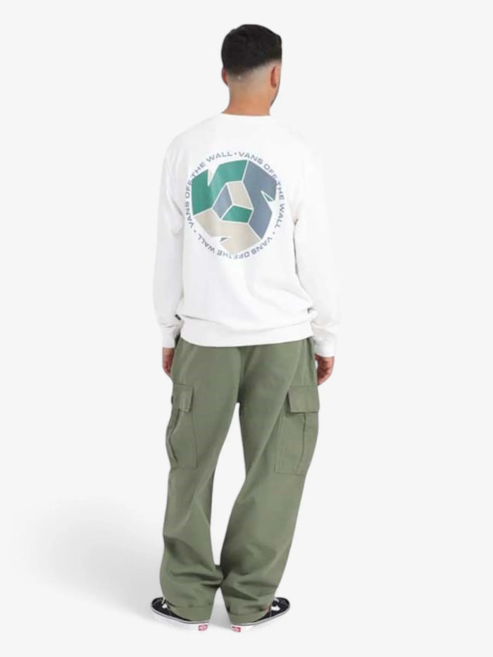 Buzo Vans Cyrcle V Crew Rustico Crema