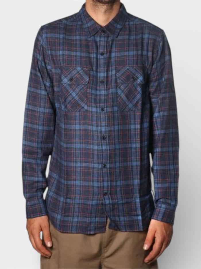 Camisa Hurley Walker Flannel Niño Azul Marino