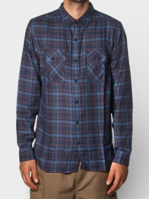 Camisa Hurley Walker Flannel Niño Azul Marino