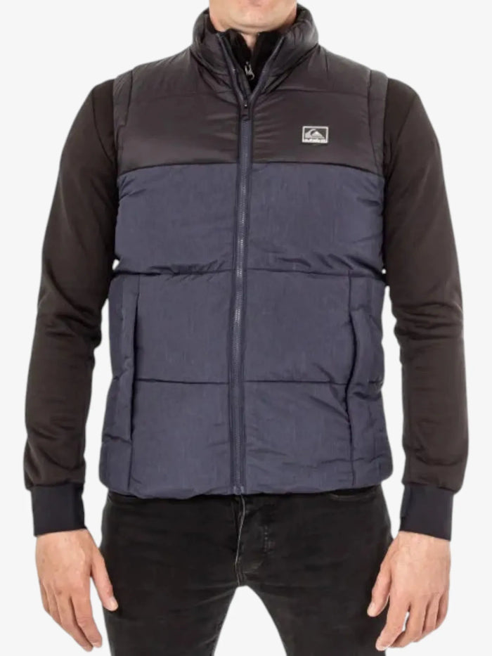 Chaleco Quiksilver Wolf Shoulders Azul Melange Negro