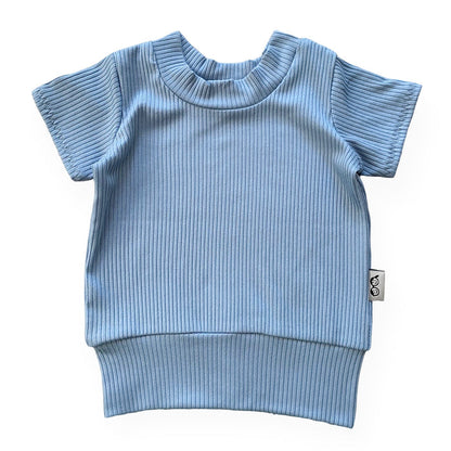 Chambray Ribbed Summer Lounge Top