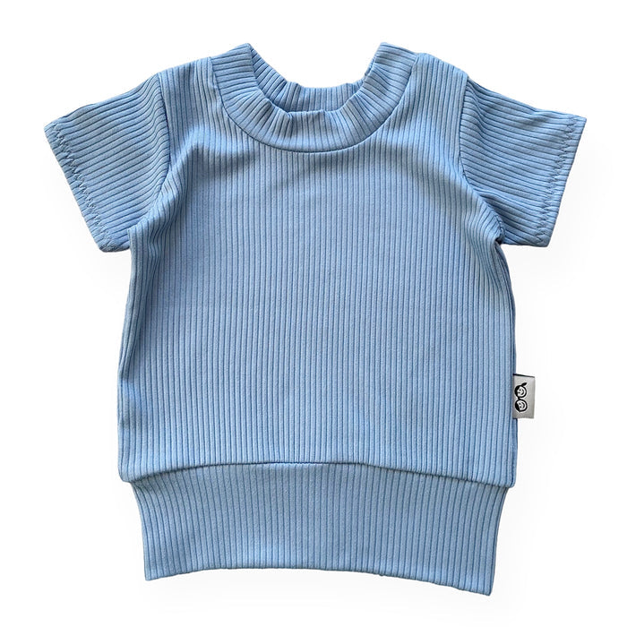 Chambray Ribbed Summer Lounge Top