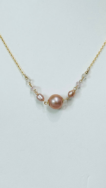 CLARICE necklace - Pink Edison pearl