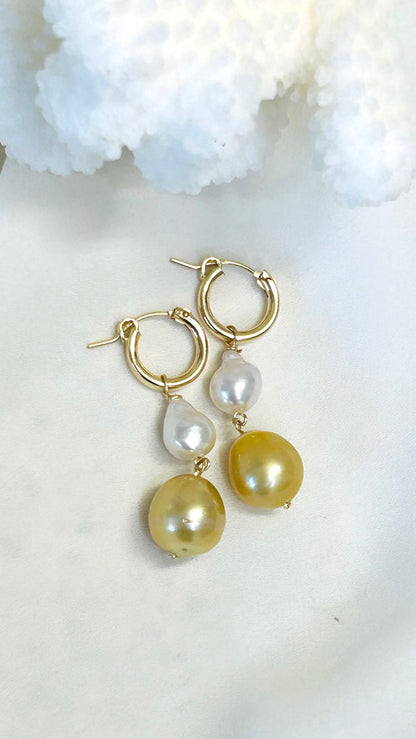 Coco earrings - South Sea x Freshwater