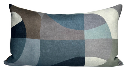 Colonnade Pillow Cover in Blue, Kelly Wearstler Textiles