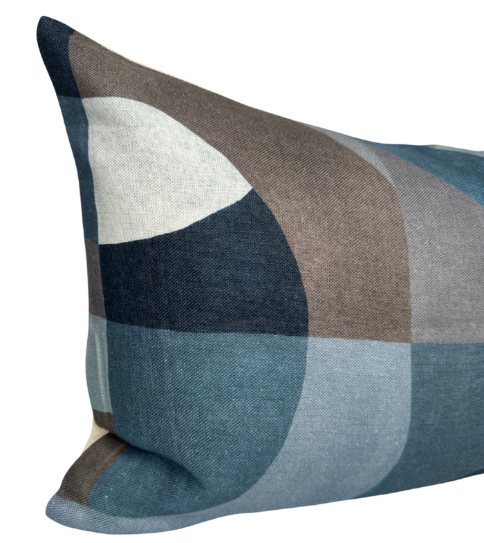 Colonnade Pillow Cover in Blue, Kelly Wearstler Textiles