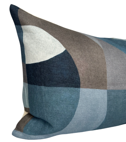 Colonnade Pillow Cover in Blue, Kelly Wearstler Textiles