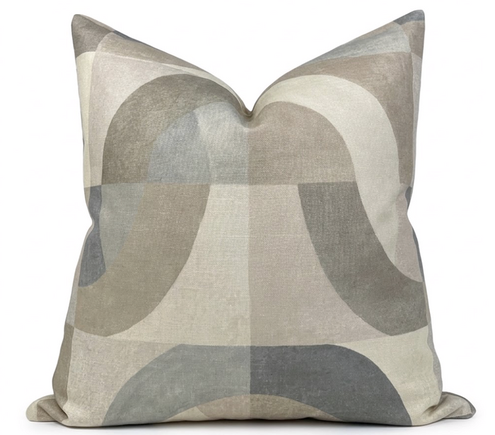 Colonnade Pillow Cover in Parchment, Kelly Wearstler Textiles