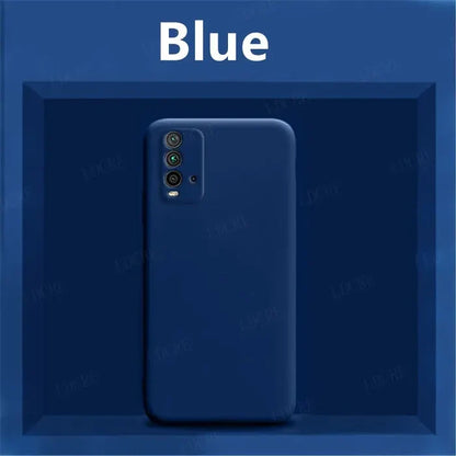 The blue iphone case is shown in a box