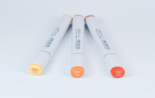 copic sketch markers - YR21, YR24, YR27