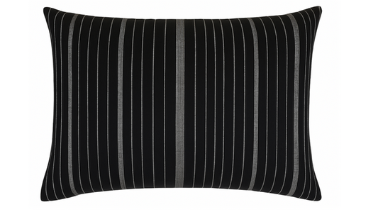 Cusco Stripe Pillow Cover in Black