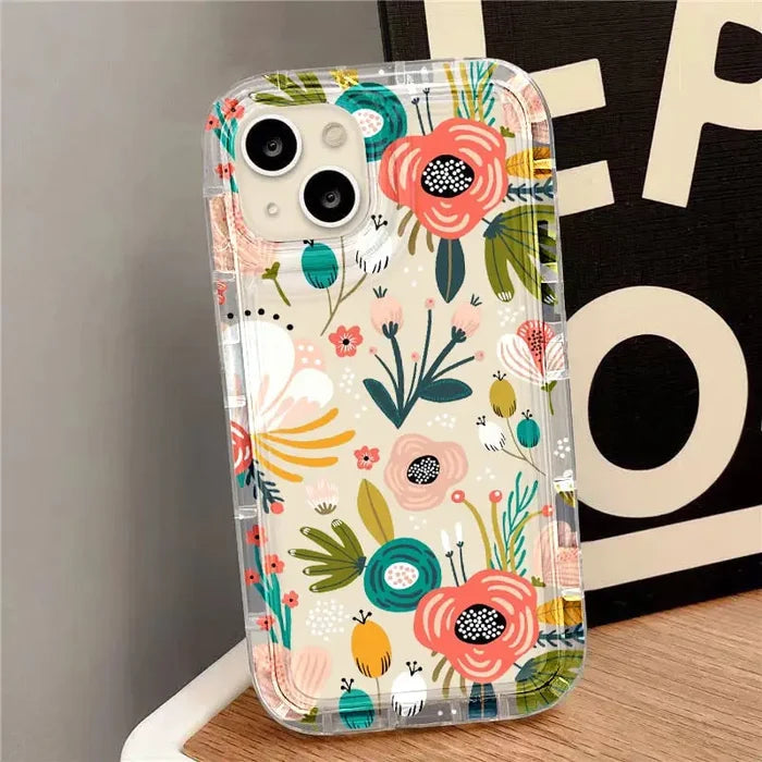 a phone case with a floral pattern on it
