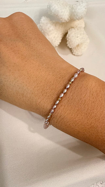 Dainty Edison Keshi bracelet