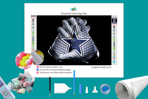 Dallas Cowboys NFL Gloves Diamond Painting-Diamond Painting Hut