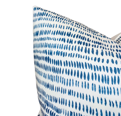Dashes Pillow Cover in Navy Blue