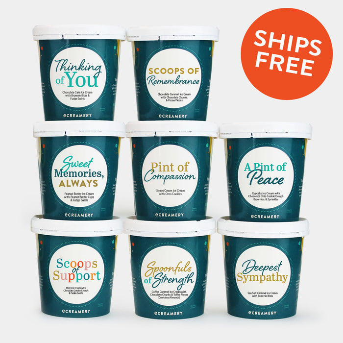 Photo of 8 Pints of ice cream for sympathy gifts