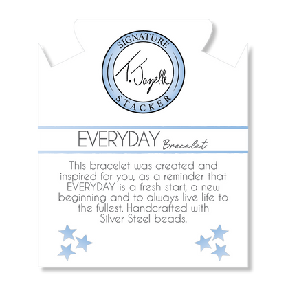 Defining Bracelet- Everyday Bracelet with Silver Steel Gemstones