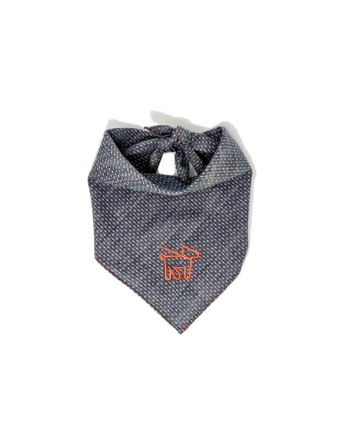 dog bandana in chambray