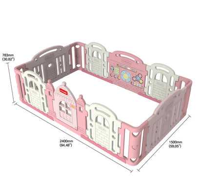 DWINGULER Castle Playpen- Baby Pink