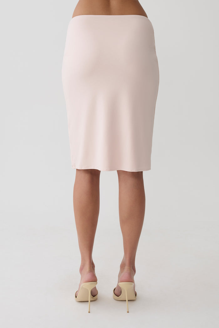 Elio Peached Jersey Midi Skirt - Muted Pink