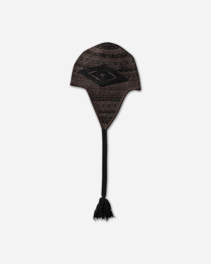 Umbro Fair Isle Beanie Black Brown Hats Beanies UBMW284YA30 BLK0040