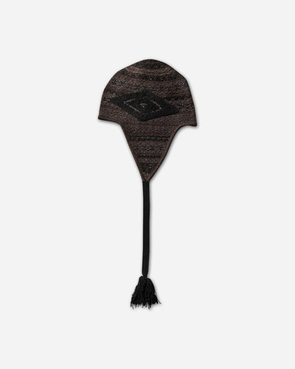 Umbro Fair Isle Beanie Black Brown Hats Beanies UBMW284YA30 BLK0040