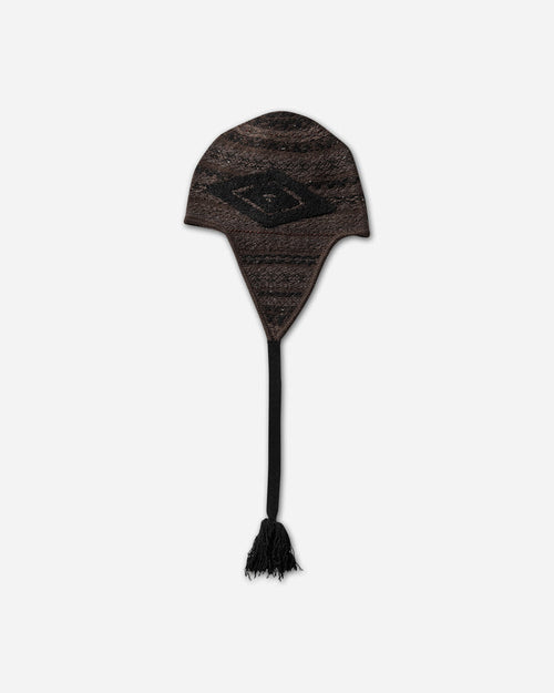 Umbro Fair Isle Beanie Black Brown Hats Beanies UBMW284YA30 BLK0040