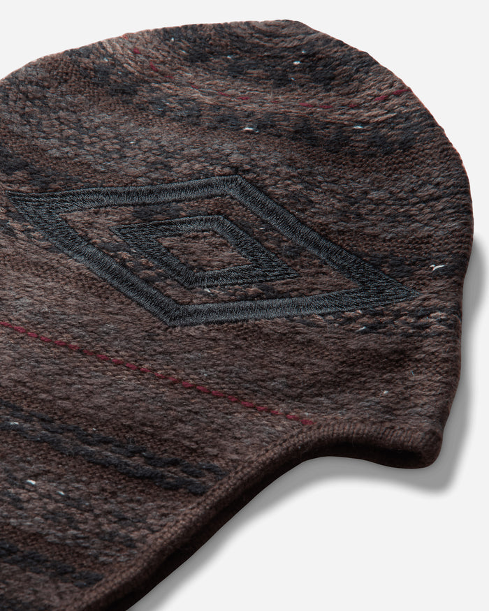 Umbro Fair Isle Beanie Black Brown Hats Beanies UBMW284YA30 BLK0040