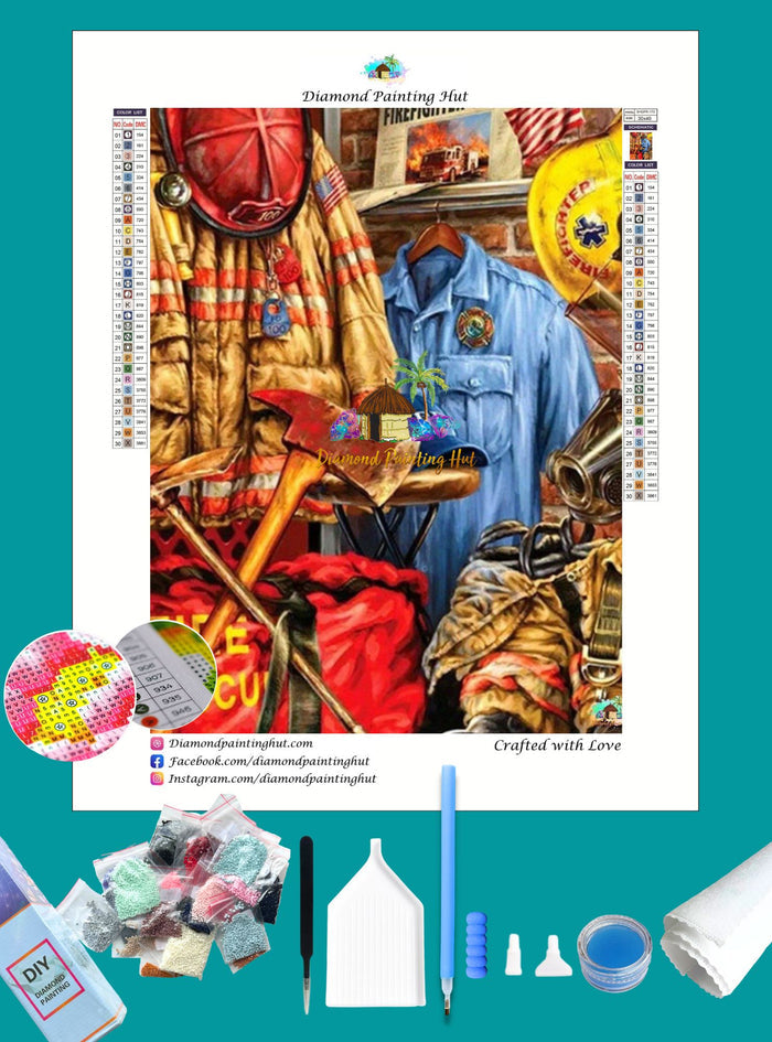 Firefighter Hero Diamond Painting