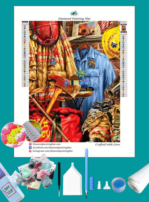 Firefighter Hero Diamond Painting