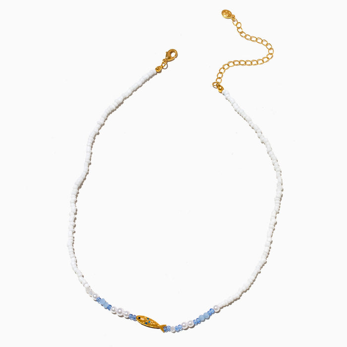 Fish in Paradise Beaded Necklace