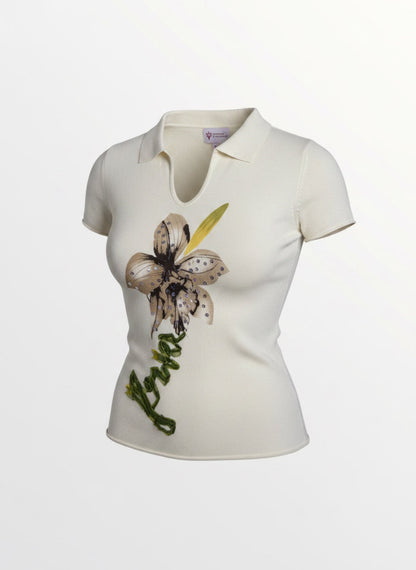 FLOWER POLO SHIRT