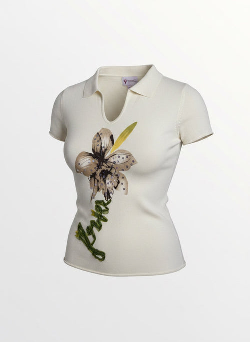 FLOWER POLO SHIRT