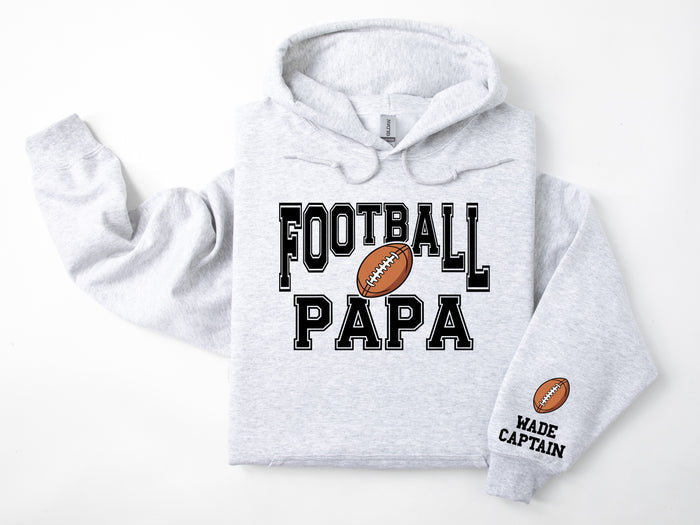Football Personalized Hoodie Sweatshirt for Mom, Dad or Family Supporters