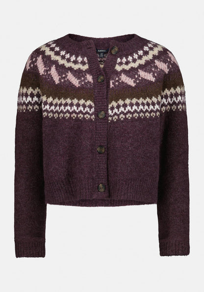 Buffalo Women Sweaters Red Knit Sweaters Button-Up