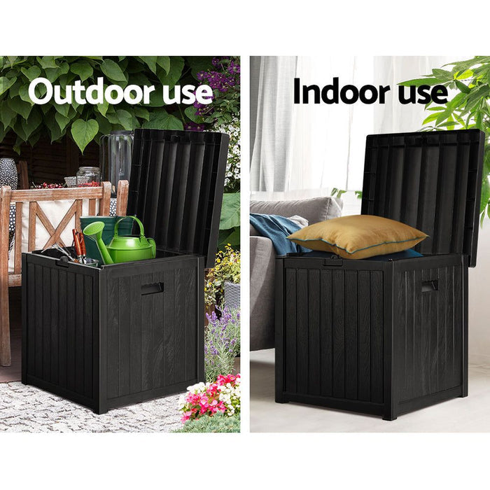 Gardeon Outdoor Storage Box 195L Bench Seat Garden Deck Toy Tool Sheds -Home Living Store - -