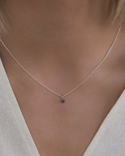 Garnet Birthstone Necklace