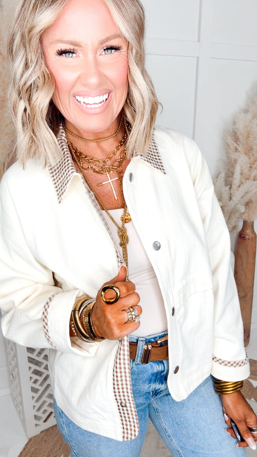 Gingham Luxe Jacket