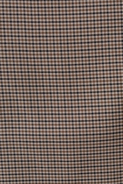 Gisella Suiting Midi Skirt - Tan Check