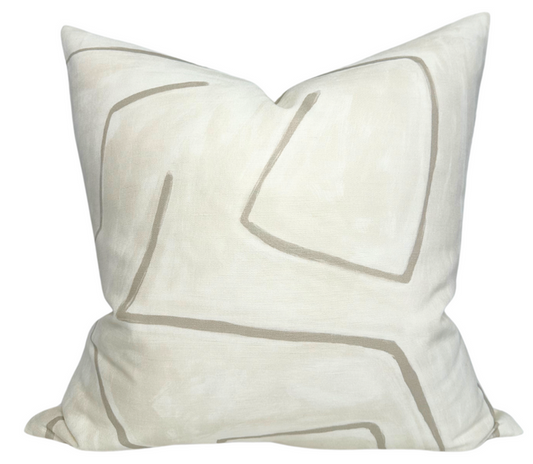 Graffito Pillow Cover in Parchment, Kelly Wearstler Textiles