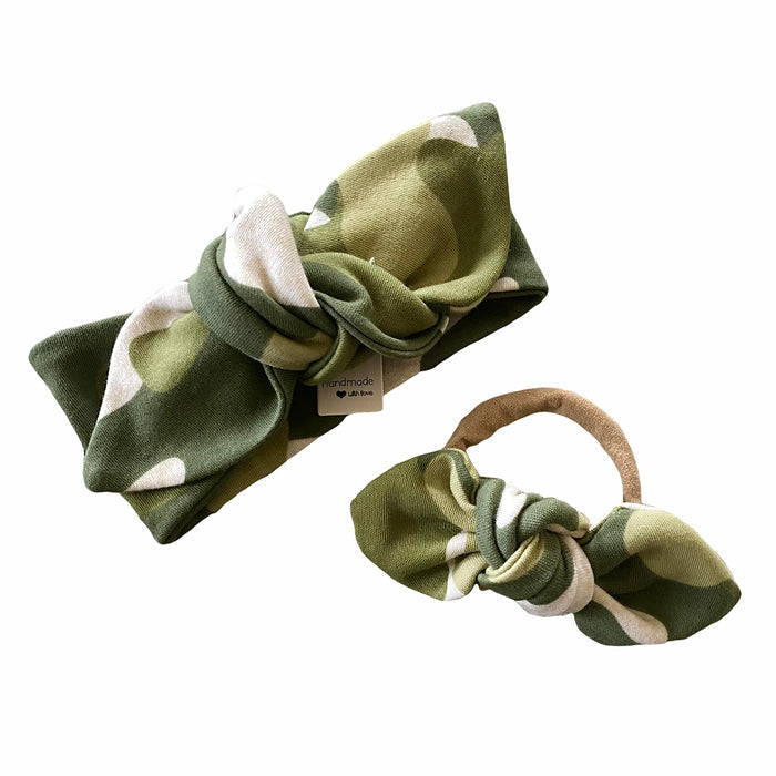 Green Camouflage Leggings and/or Headbands