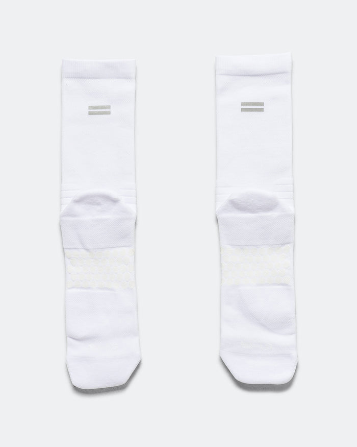 Half Crew Racing Socks - White/White