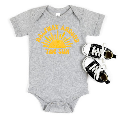 "Halfway Around the Sun" Personalized 1/2 Birthday Outfit T-shirt/Bodysuit