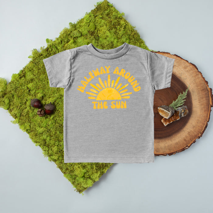"Halfway Around the Sun" Personalized 1/2 Birthday Outfit T-shirt/Bodysuit