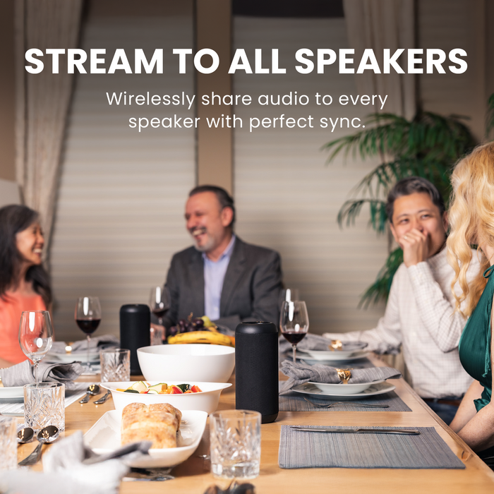 Harmony 2 The Multi-Room Wireless Speaker System for Home & Events lets you stream to multiple speakers wirelessly.